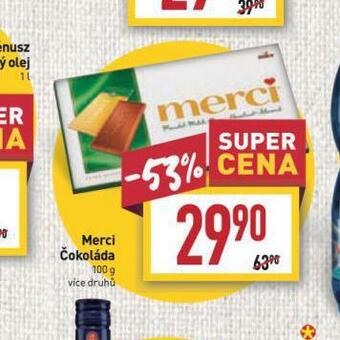 Billa Merci čokoláda nabídka