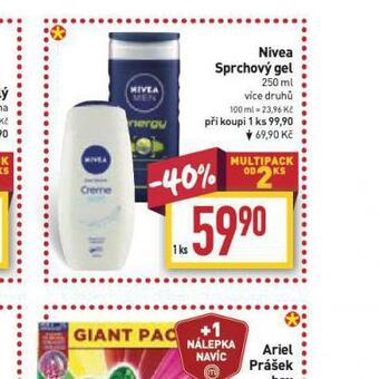 Billa Nivea sprchový gel nabídka