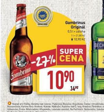 Billa Pivo gambrinus originál nabídka