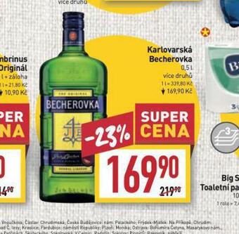 Billa Karlovarská becherovka nabídka
