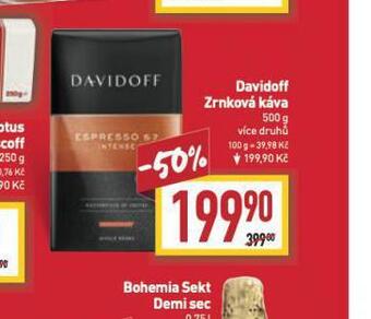 Billa Davidoff zrnková káva nabídka