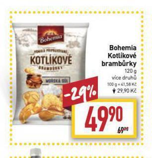 Billa Bohemia kotlíkové brambůrky nabídka