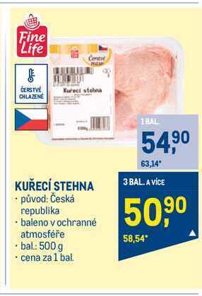Makro Fine life kuřecí stehna 500 g nabídka