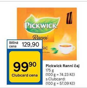Tesco Pickwick ranní čaj 175 g nabídka