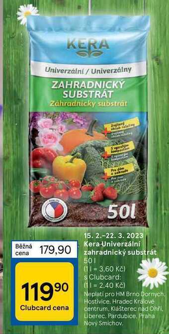 Tesco Kera univerzální zahradnický substrát 50 1 nabídka