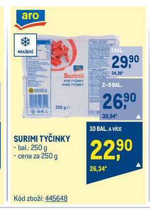Makro Aro surimi tyčinky 250 g nabídka