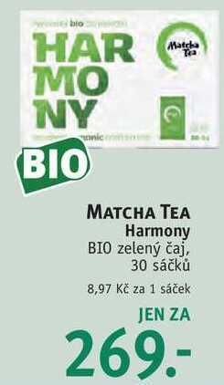 Rossmann Matcha tea harmony bio zelený čaj, 30 sáčků nabídka