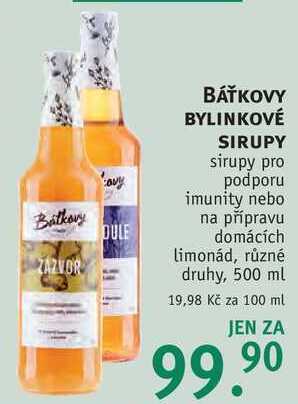 Báťkovy bylinkové sirupy, 500 ml