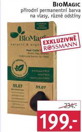 Rossmann Biomagic přírodní permanentní barva na vlasy nabídka