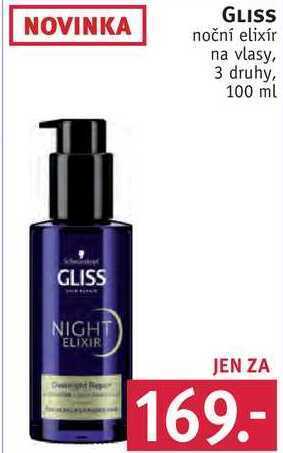 Rossmann Gliss noční elixír na vlasy, 100 ml nabídka
