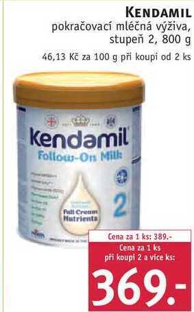 Rossmann Kendamil pokračovací mléčná výživa, 800 g nabídka