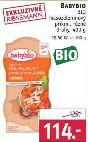 Rossmann Babybio bio masozeleninový příkrm, 400 g nabídka