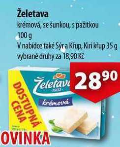 CBA Želetava tavený sýr, 100 g nabídka
