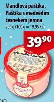 CBA Mandlová paštika, paštika s medvědím česnekem jemná, 200 g nabídka