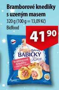 CBA Dobroty babičky kláry bramborové knedlíky s uzeným masem, 320 g nabídka