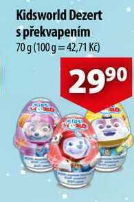 CBA Kidsworld dezert s překvapením, 70 g nabídka