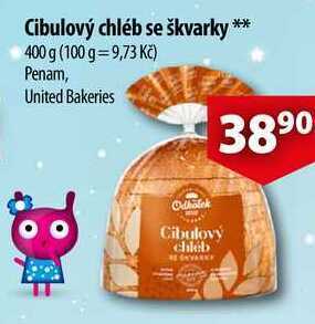 CBA Cibulový chléb se škvarky, 400 g nabídka