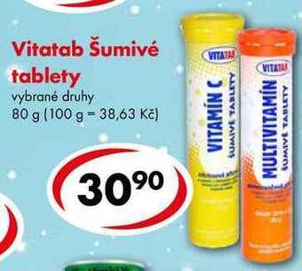 CBA Vitatab šumivé tablety, 80 g nabídka