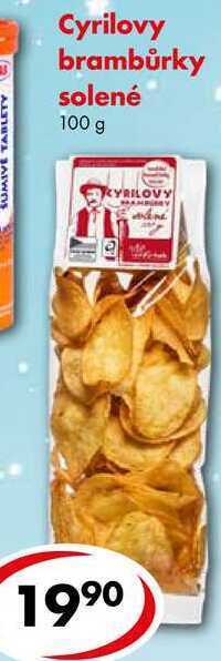 CBA Cyrilovy brambůrky solené, 100 g nabídka