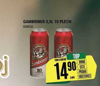 Tamda Foods Gambrinus 0,5l 10 plech nabídka