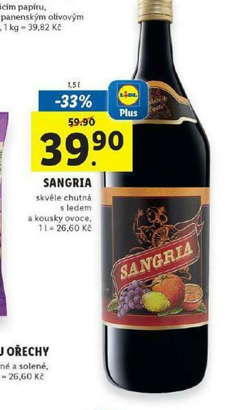 Lidl Sangria nabídka