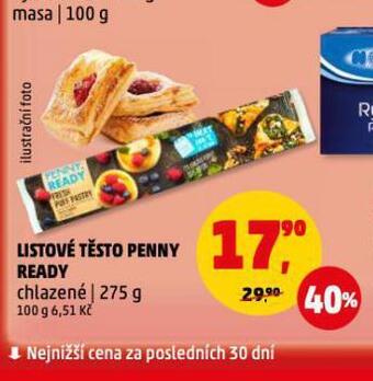 Penny Market Listové těsto penny ready nabídka