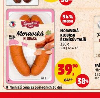 Penny Market Moravská klobása nabídka