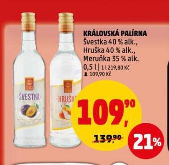 Penny Market Královská palírna švestka, hruška, meruňka nabídka