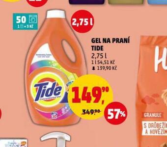 Penny Market Tide gel na praní nabídka