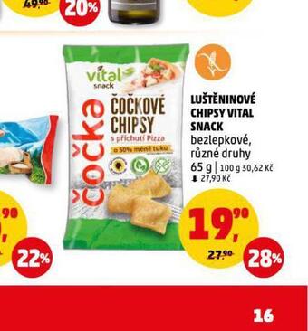 Penny Market Luštěninové chipsy vital snack nabídka