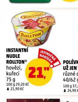 Penny Market Instantní nudle rollton nabídka