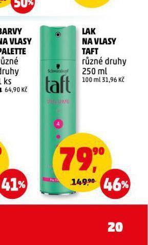 Penny Market Taft lak na vlasy nabídka