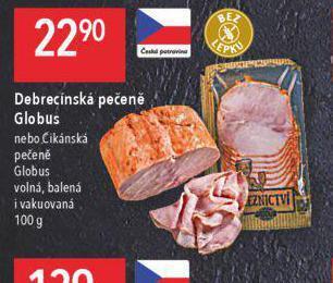 Globus Debrecínská pečeně nabídka