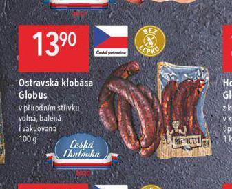 Globus Ostravská klobása nabídka