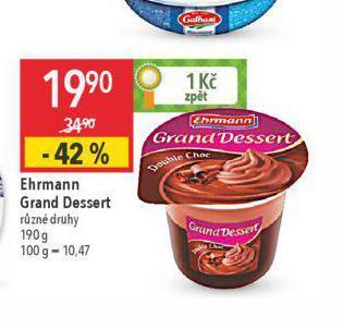 Globus Ehrmann grand dessert nabídka