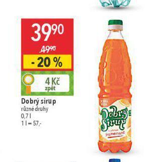 Globus Dobrý sirup nabídka