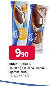 Terno Ranko snack nabídka