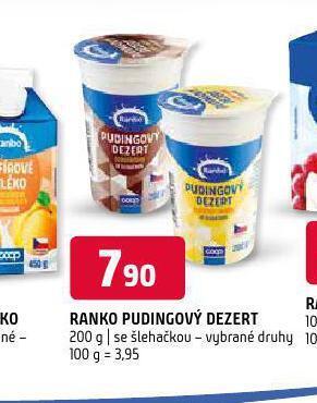 Terno Ranko pudingový dezert nabídka