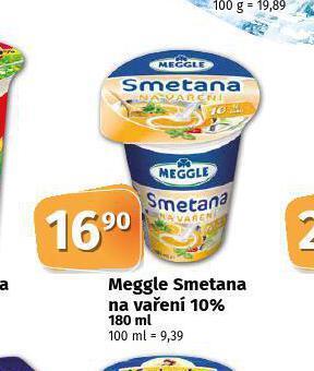 Coop Meggle smetana na vaření nabídka