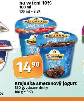 Coop Krajanka smetanový jogurt nabídka