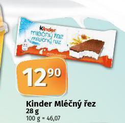 Coop Kinder mléčný řez nabídka