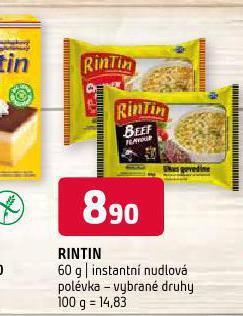 Terno Rintin instantní nudlová polévka nabídka