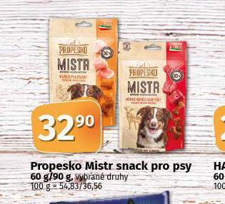 Coop Propesko mistr snack pro psy nabídka