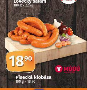 Coop Písecká klobása nabídka