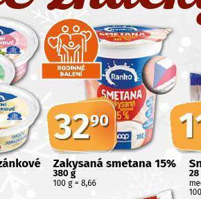 Coop Zakysaná smetana nabídka