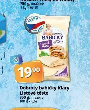 Coop Dobroty babičky kláry listové těsto nabídka