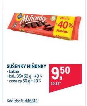 Makro Opavia miňonky sušenky kakao 50 g + 40% nabídka