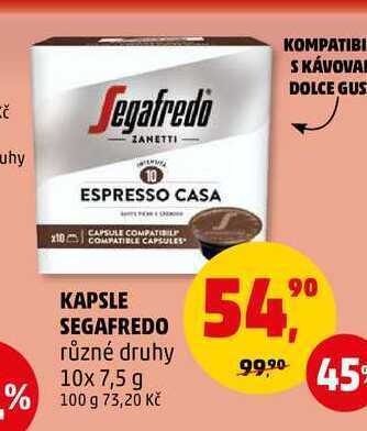 Penny Market Kapsle segafredo, 10x 7,5 g nabídka