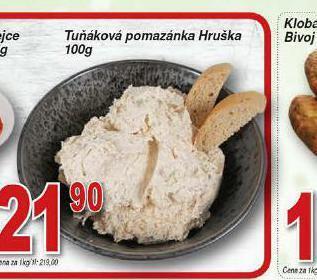 Hruška Tuňáková pomazánka nabídka