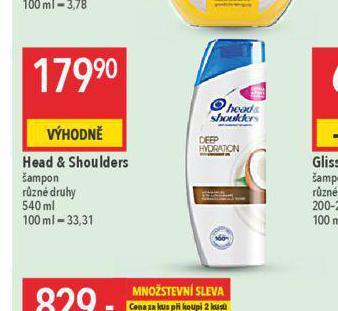 Globus Head&shoulders šampon nabídka